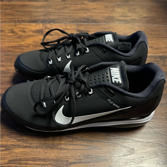 Nike Max Air Clipper 17 Flywire Cleats Men Size 13.5 Black/White New Without Box - Picture 3 of 7